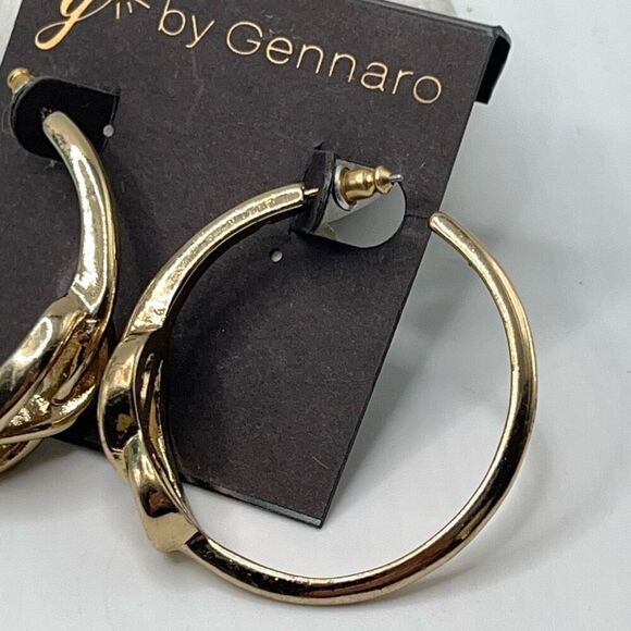 G by Gennaro Knotted Gold Hoops Earrings - Picture 5 of 6